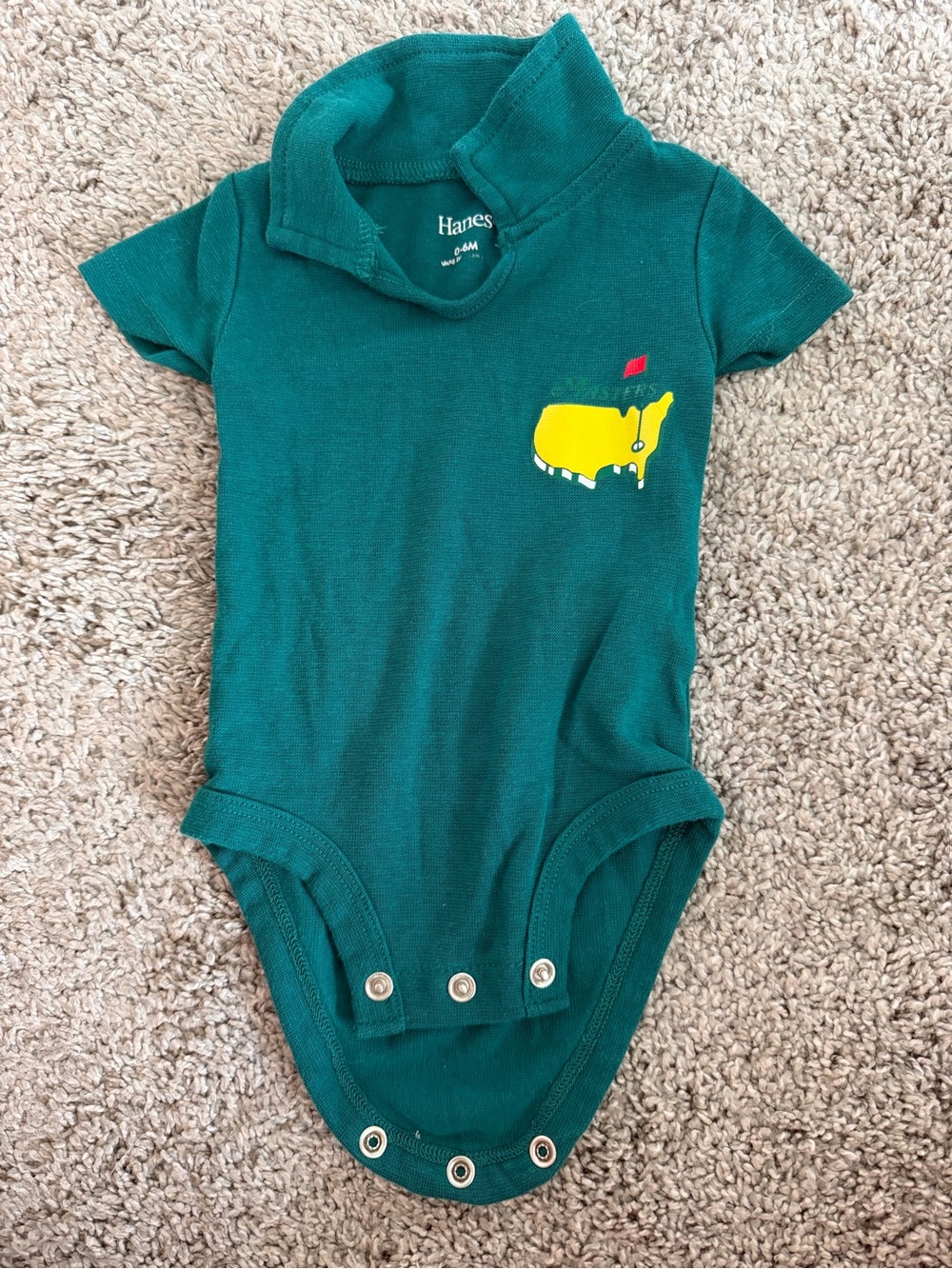 Onesie with Masters golf logo